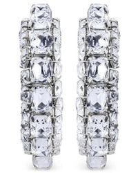 Area - Crystal Hoops Earrings - Lyst