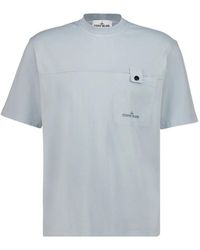 Stone Island - Logo-Print Chest-Pocket T-Shirt - Lyst