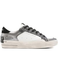 Crime London - Sk8 Deluxe Glitter-Detail Sneakers - Lyst