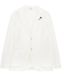 Lardini - Single-Breasted Ribbed Blazer - Lyst