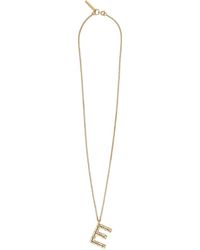 Burberry E Alphabet Charm Necklace - Metallic