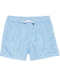 Fedeli - Drawstring Patterned Beach Shorts - Lyst