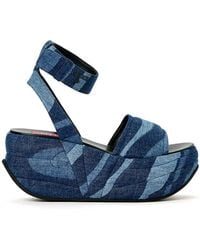 PUCCI - Ami Denim Platform Sandals - Lyst