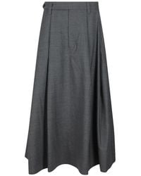 Brunello Cucinelli - Pleated A-Line Maxi Skirt - Lyst