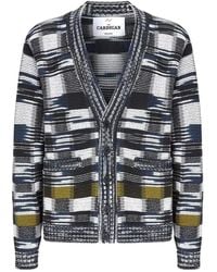 Missoni - Intarsia-Knit V-Neck Cardigan - Lyst