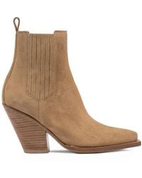 Buttero - Suede Pointed-Toe Boots - Lyst