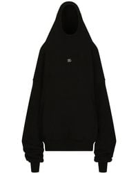Dolce & Gabbana - Logo-Plaque Oversized Hoodie - Lyst