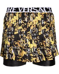 Versace - Sketch Couture-print Pleated Shorts - Lyst