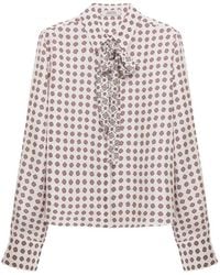 Dorothee Schumacher - Graphic-Print Silk Blouse - Lyst