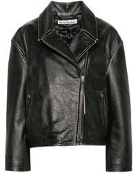 Acne Studios - "Vintage Lederjacke mit verzweifeltem Effekt - Lyst