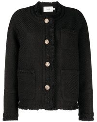 B+ AB - Fringe-detailing Tweed Jacket - Lyst