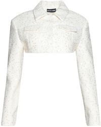 David Koma - Sequin-Embellished Cropped Jacket - Lyst