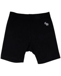 Chrome Hearts - Logo-Embroidered Ribbed Biker Shorts - Lyst