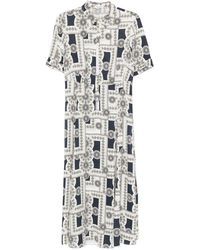 Marc O' Polo - Geometric-Print Midi Dress - Lyst