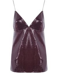 Alberta Ferretti - Sequin-Embellished Tank Top - Lyst