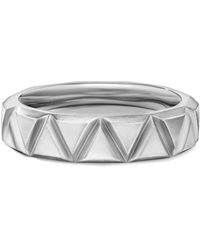 David Yurman - Sterling Silver Faceted Band Ring - Lyst