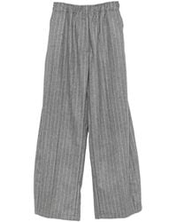 Thelatest - Pinstripe Wide-Leg Trousers - Lyst