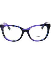 Burberry - Check-Pattern Square-Frame Glasses - Lyst