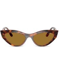 Vogue Eyewear - Tortoiseshell-Effect Cat-Eye Sunglasses - Lyst