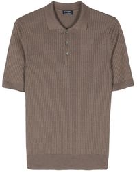 Barba Napoli - Ribbed-knit Polo Shirt - Lyst