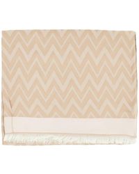 Emporio Armani - Chevron Pattern Scarf - Lyst