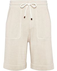 Brunello Cucinelli - Pantalones cortos con cordones - Lyst