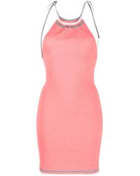 Fendi - Textured Mini Dress With Adjustable Straps And Sub - Lyst