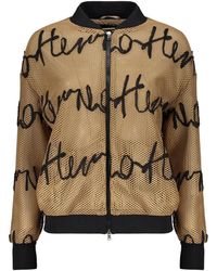 Herno - Logo-Appliqués Bomber Jacket - Lyst