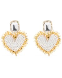 Vanina - Pendientes Con Cuentas De Corazón - Lyst