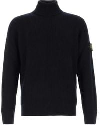 Stone Island - Ribbed Turtleneck Sweater - Lyst