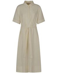 Peserico - Belted Bead-Embellished Midi Dress - Lyst