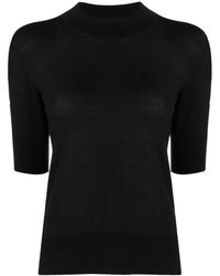 Jil Sander - Short Sleeve Fine-Knit Top - Lyst