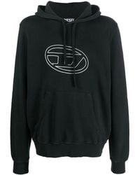 DIESEL - S-Ginn-Hood-E4 Logo-Print Hoodie - Lyst