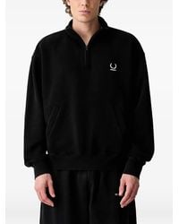 Vetements - Logo-Embroidered Half-Zip Sweatshirt - Lyst