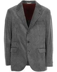 Brunello Cucinelli - Corduroy Single-Breasted Blazer - Lyst