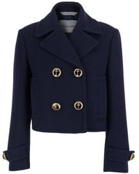 Balenciaga - Anchor-Button Cropped Jacket - Lyst