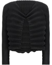 Issey Miyake - Spring Pleats Wave-Pattern Cardigan - Lyst