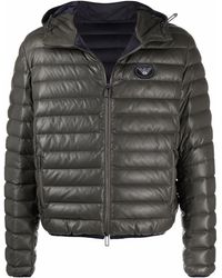 Emporio Armani - Padded Down Hooded Jacket - Lyst