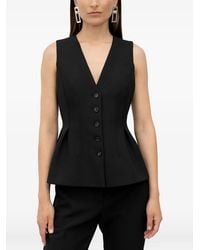 HUGO - Sharp-Fit Waistcoat With Peplum Hem - Lyst