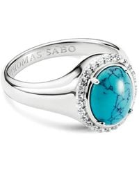 Thomas Sabo - Ring Aus Sterlingsilber Mit Türkis-Imitat - Lyst