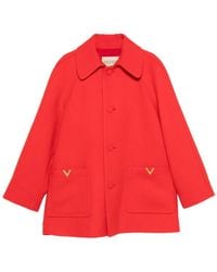 Valentino Garavani - Wool Single-Breasted Coat - Lyst
