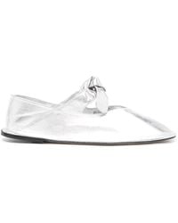 Hereu - Llasada Metallic Ballerina Shoes - Lyst