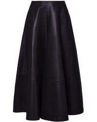 Altuzarra - Varda A-line Leather Midi Skirt - Lyst