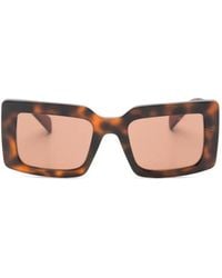 Prada - Tortoiseshell-Effect Rectangle-Frame Sunglasses - Lyst