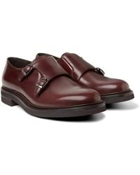 Brunello Cucinelli - Double-Buckle Leather Monk Shoes - Lyst