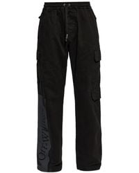 Off-White c/o Virgil Abloh - Big Bookish Cotton Gabardine Cargo Trousers - Lyst