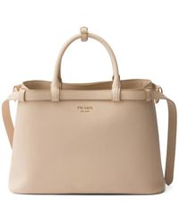Prada - Borsa Tote Media Con Fibbia - Lyst