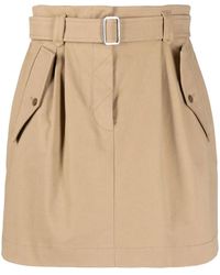 Alberta Ferretti - Belted-Waist Cargo-Pocket Skirt - Lyst