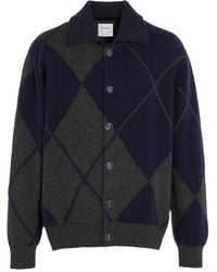 Barrie - Argyle-Pattern Cardigan - Lyst