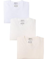 Maison Margiela - Set di 3 T-shirt a righe - Lyst